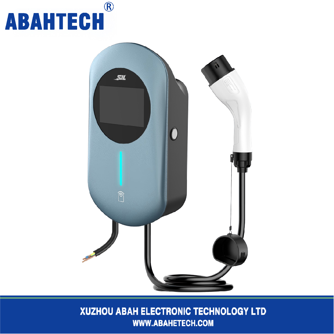 European Standard AC Charger Screen Display Swipe Start up Payment (Blue)